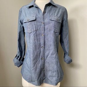 NWT- Eddie Bauer denim button down